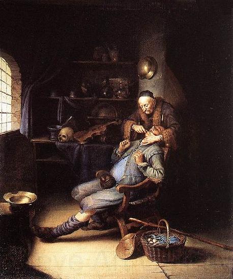 Gerrit Dou The Extraction of Tooth Spain oil painting art